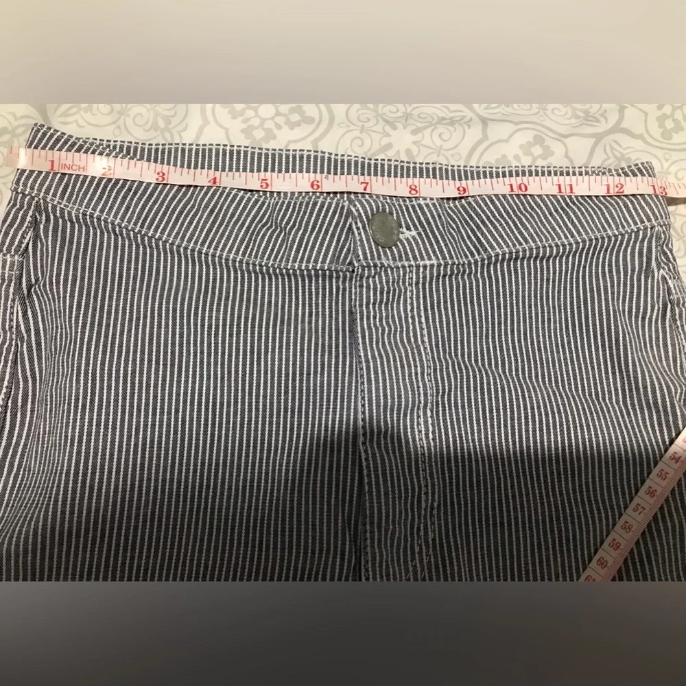 Free People (Size 27) Women’s Belle Grey High Rise Pants Skinny Trouser Striped
